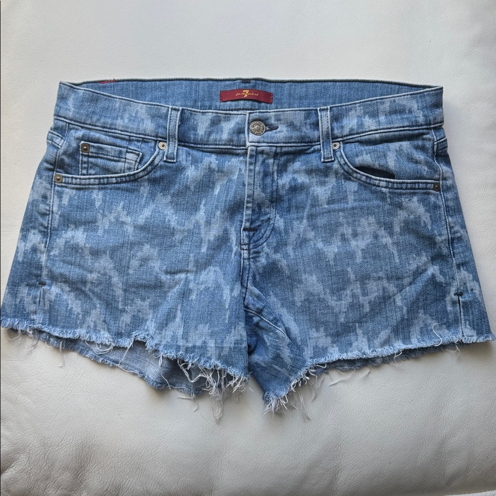 Denim Shorts 7 For All Mankind Blue Cutoff size 27 women’s